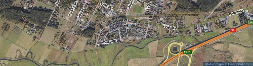 Zdjęcie satelitarne Brzozowa ul.