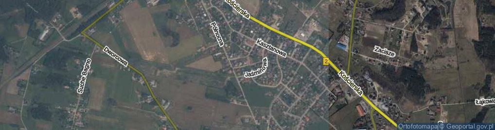 Zdjęcie satelitarne Brzozowa ul.