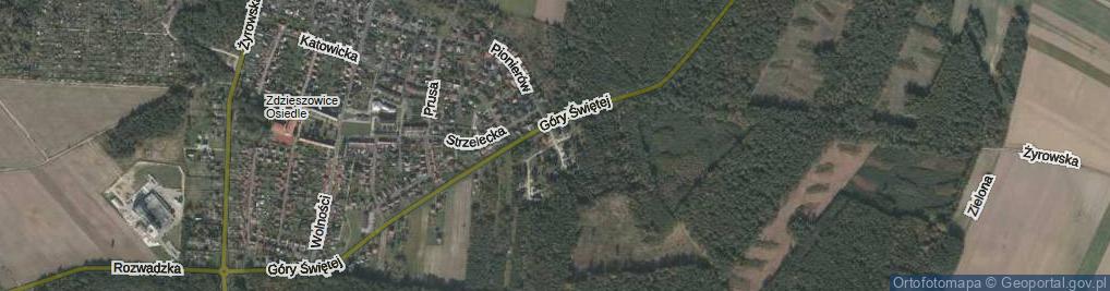 Zdjęcie satelitarne Brzozowa ul.