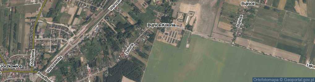 Zdjęcie satelitarne Bujnice-Kolonia ul.