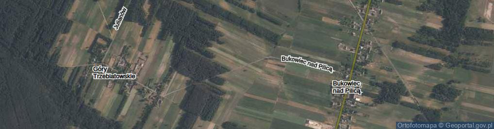Zdjęcie satelitarne Bukowiec nad Pilicą ul.