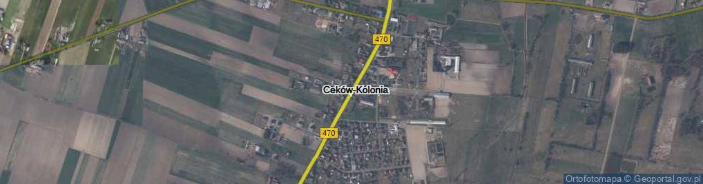 Zdjęcie satelitarne Ceków-Kolonia ul.