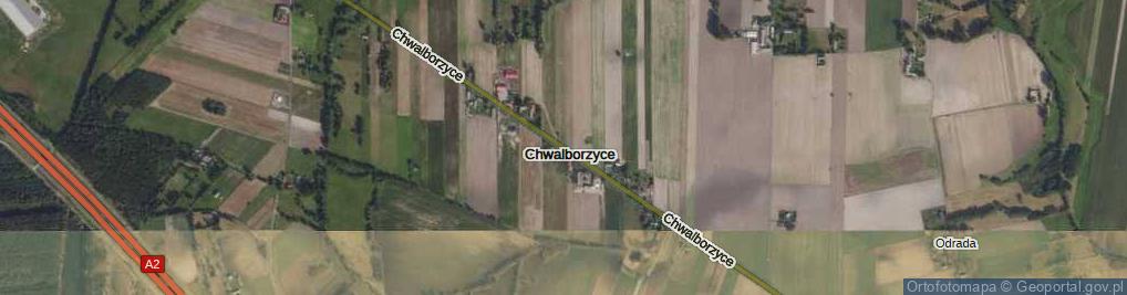 Zdjęcie satelitarne Chwalborzyce ul.
