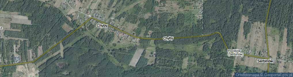 Zdjęcie satelitarne Chyby ul.