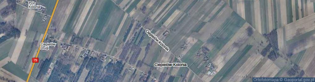 Zdjęcie satelitarne Ciepielów-Kolonia ul.