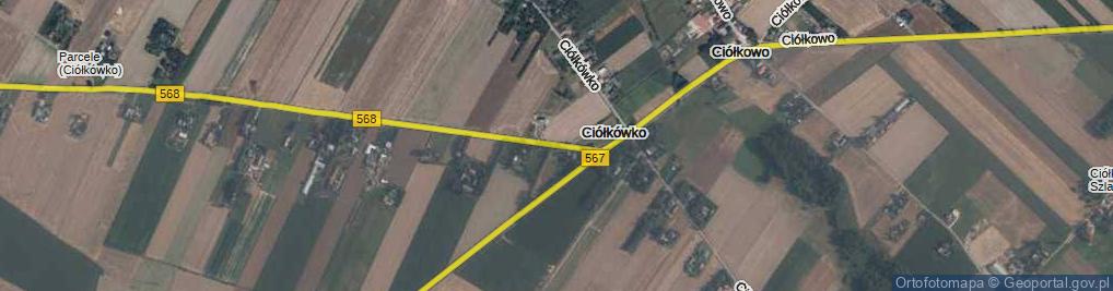 Zdjęcie satelitarne Ciółkówko ul.
