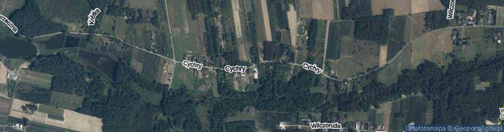 Zdjęcie satelitarne Cychry ul.
