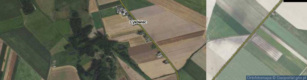 Zdjęcie satelitarne Cykówiec ul.