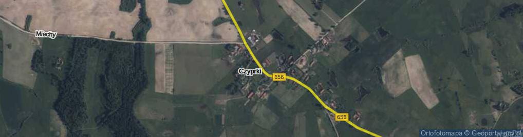 Zdjęcie satelitarne Czyprki ul.