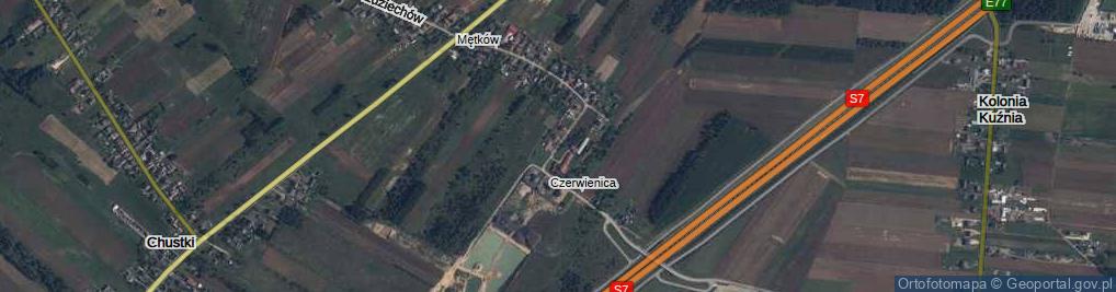 Zdjęcie satelitarne Czerwienica ul.