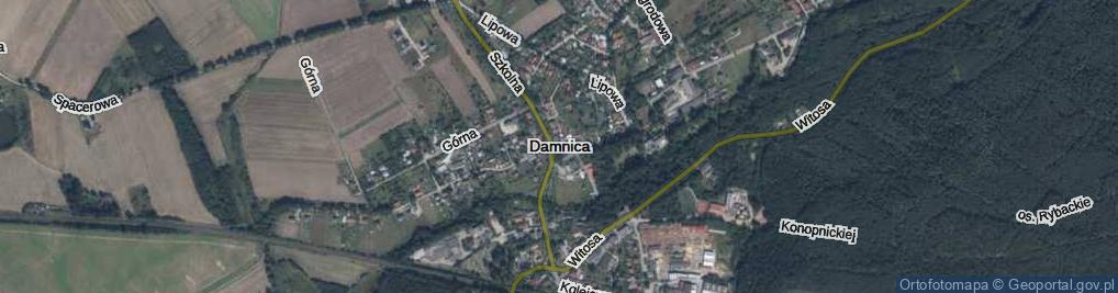 Zdjęcie satelitarne Damnica ul.
