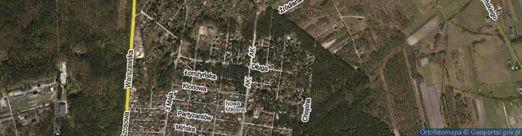 Zdjęcie satelitarne Długa ul.