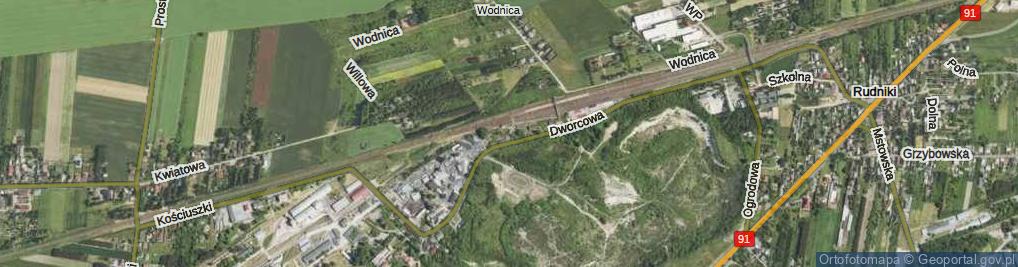 Zdjęcie satelitarne Domy Kolejowe ul.