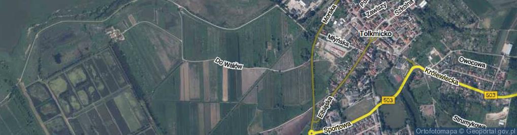 Zdjęcie satelitarne Do Wałów ul.