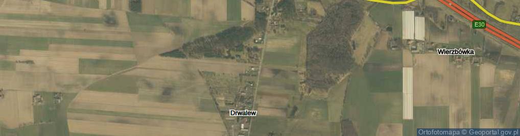Zdjęcie satelitarne Drwalew ul.