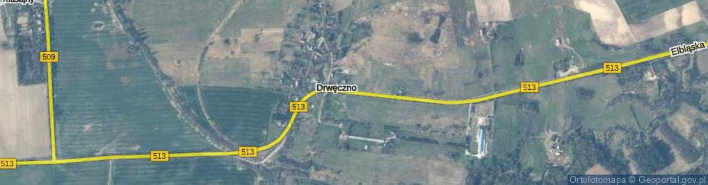 Zdjęcie satelitarne Drwęczno ul.