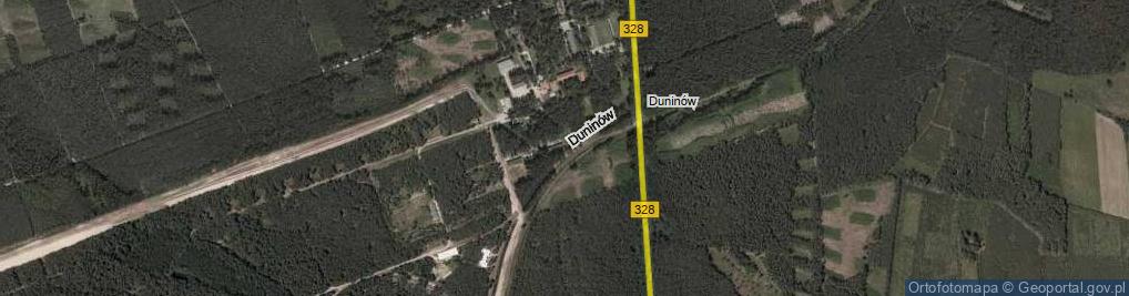 Zdjęcie satelitarne Duninów ul.