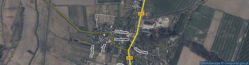 Zdjęcie satelitarne Duninowo ul.