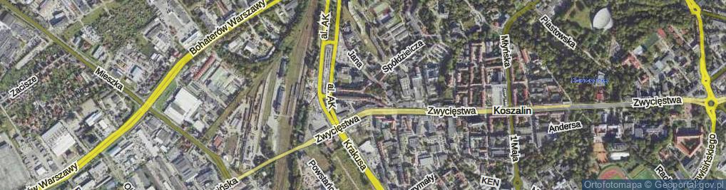 Zdjęcie satelitarne Dworcowa ul.
