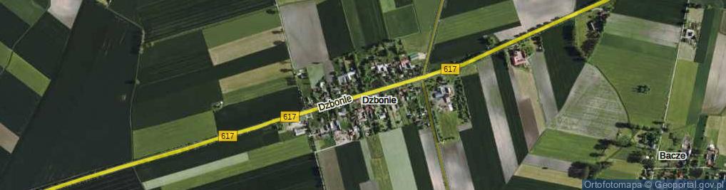 Zdjęcie satelitarne Dzbonie ul.