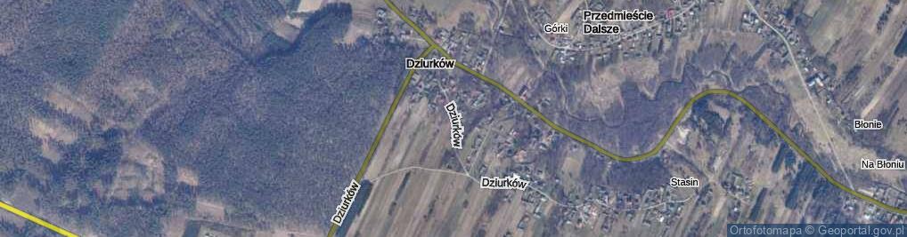 Zdjęcie satelitarne Dziurków ul.