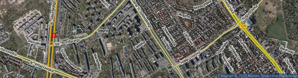 Zdjęcie satelitarne Egejska ul.
