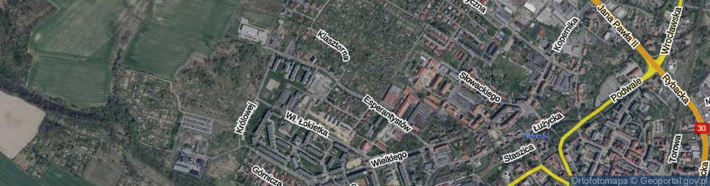 Zdjęcie satelitarne Esperantystów ul.