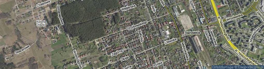 Zdjęcie satelitarne Fińska ul.