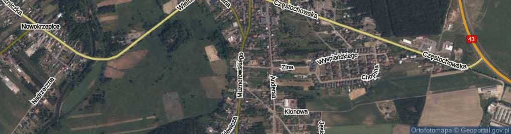 Zdjęcie satelitarne Fieldorfa-Nila Augusta Emila, gen. ul.