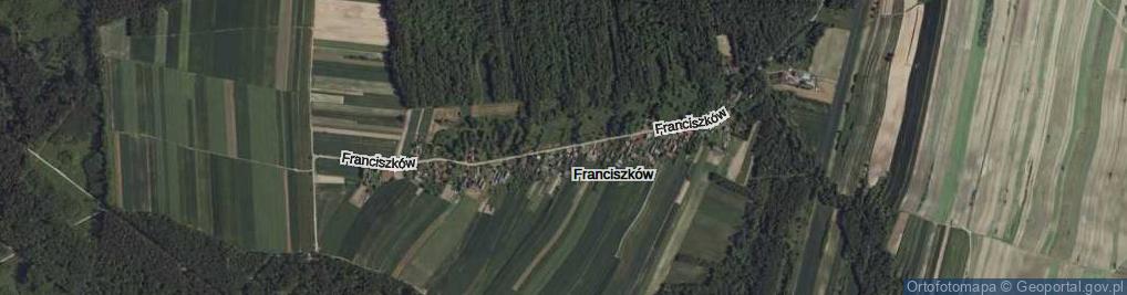 Zdjęcie satelitarne Franciszków ul.