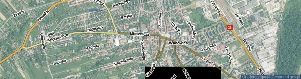 Zdjęcie satelitarne Franciszka Żwirki i Stanisława Wigury ul.