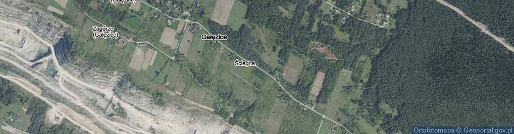 Zdjęcie satelitarne Gałęzice ul.