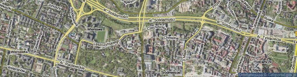 Zdjęcie satelitarne Gawareckich ul.