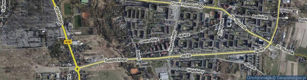Zdjęcie satelitarne Gawrońska ul.