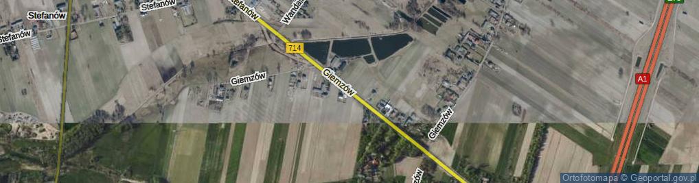 Zdjęcie satelitarne Giemzów ul.