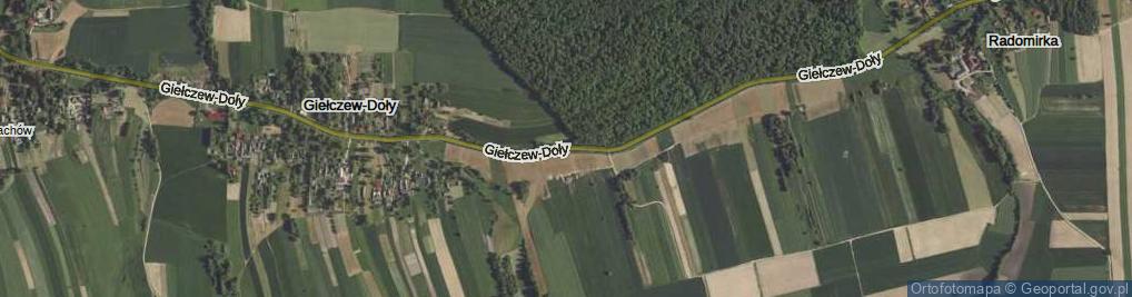 Zdjęcie satelitarne Giełczew-Doły ul.