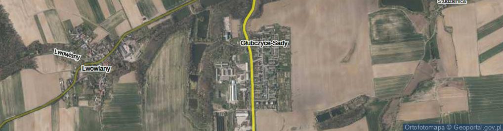 Zdjęcie satelitarne Głubczyce-Sady ul.