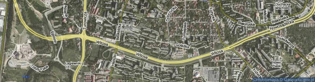 Zdjęcie satelitarne Gołaśka ul.