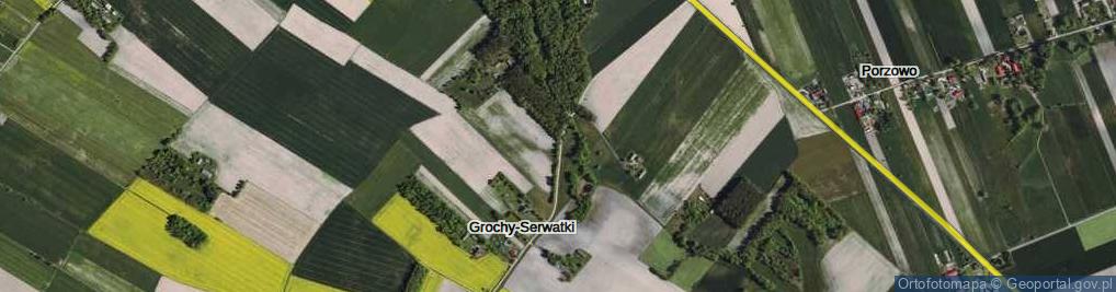 Zdjęcie satelitarne Grochy-Serwatki ul.