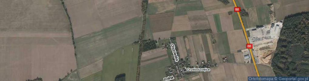 Zdjęcie satelitarne Grzeboszowice ul.