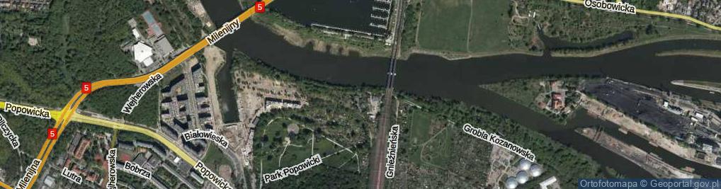 Zdjęcie satelitarne Grobla Kozanowska ul.