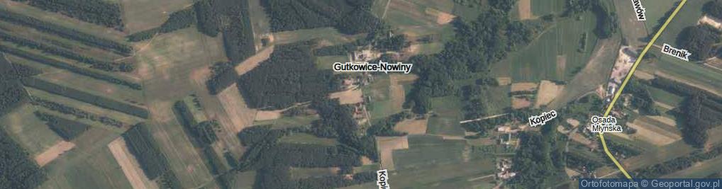 Zdjęcie satelitarne Gutkowice-Nowiny ul.