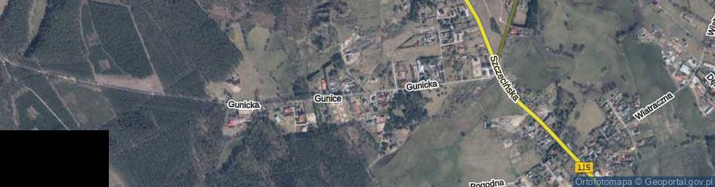 Zdjęcie satelitarne Gunicka ul.