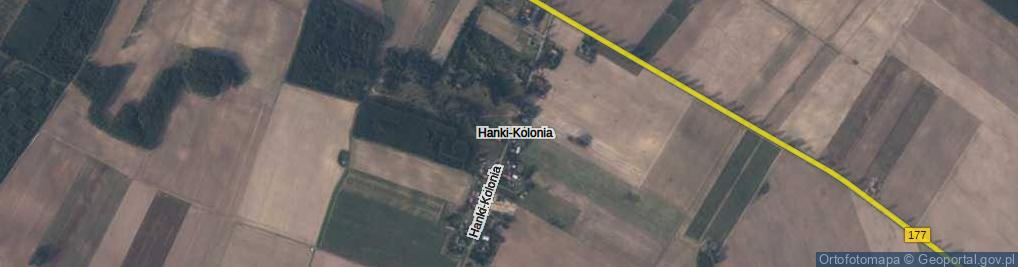 Zdjęcie satelitarne Hanki-Kolonia ul.