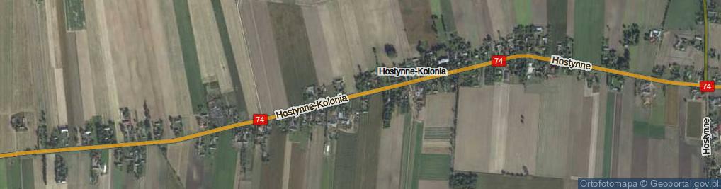 Zdjęcie satelitarne Hostynne-Kolonia ul.