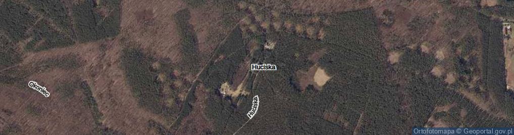 Zdjęcie satelitarne Huciska ul.