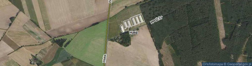 Zdjęcie satelitarne Hutka ul.