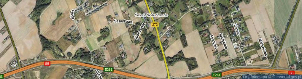 Zdjęcie satelitarne Irysowa ul.