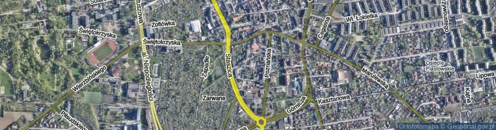 Zdjęcie satelitarne Jaśkowskiego Bolesława, ks. ul.
