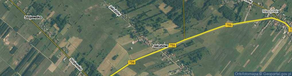 Zdjęcie satelitarne Jakubów ul.